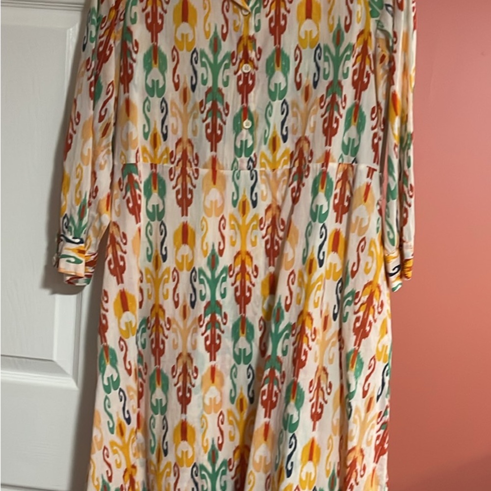 Colorful Patterned Long Sleeve Dress